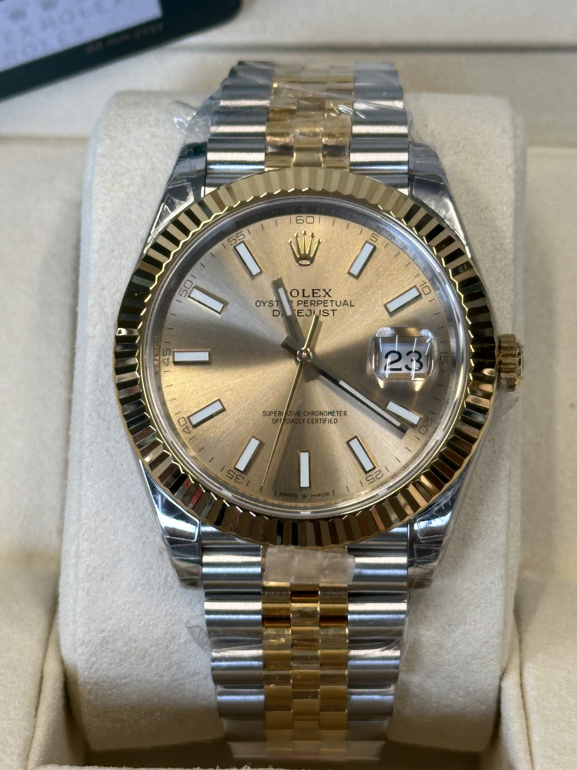 Rolex Datejust 41" | Champagne Dial Bi-Color Gold (SUPERCLONE)