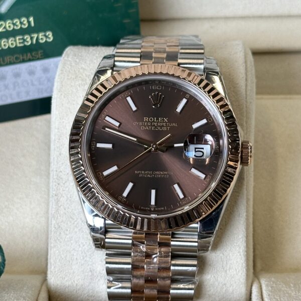 Rolex Datejust 41" | Chocolate Dial Bi-Color Gold (SUPERCLONE)