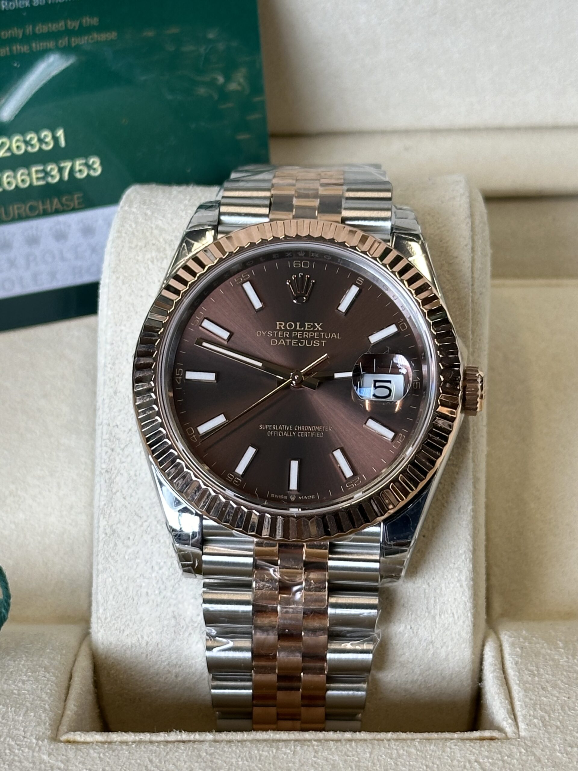 Rolex Datejust 41" | Chocolate Dial Bi-Color Gold (SUPERCLONE)