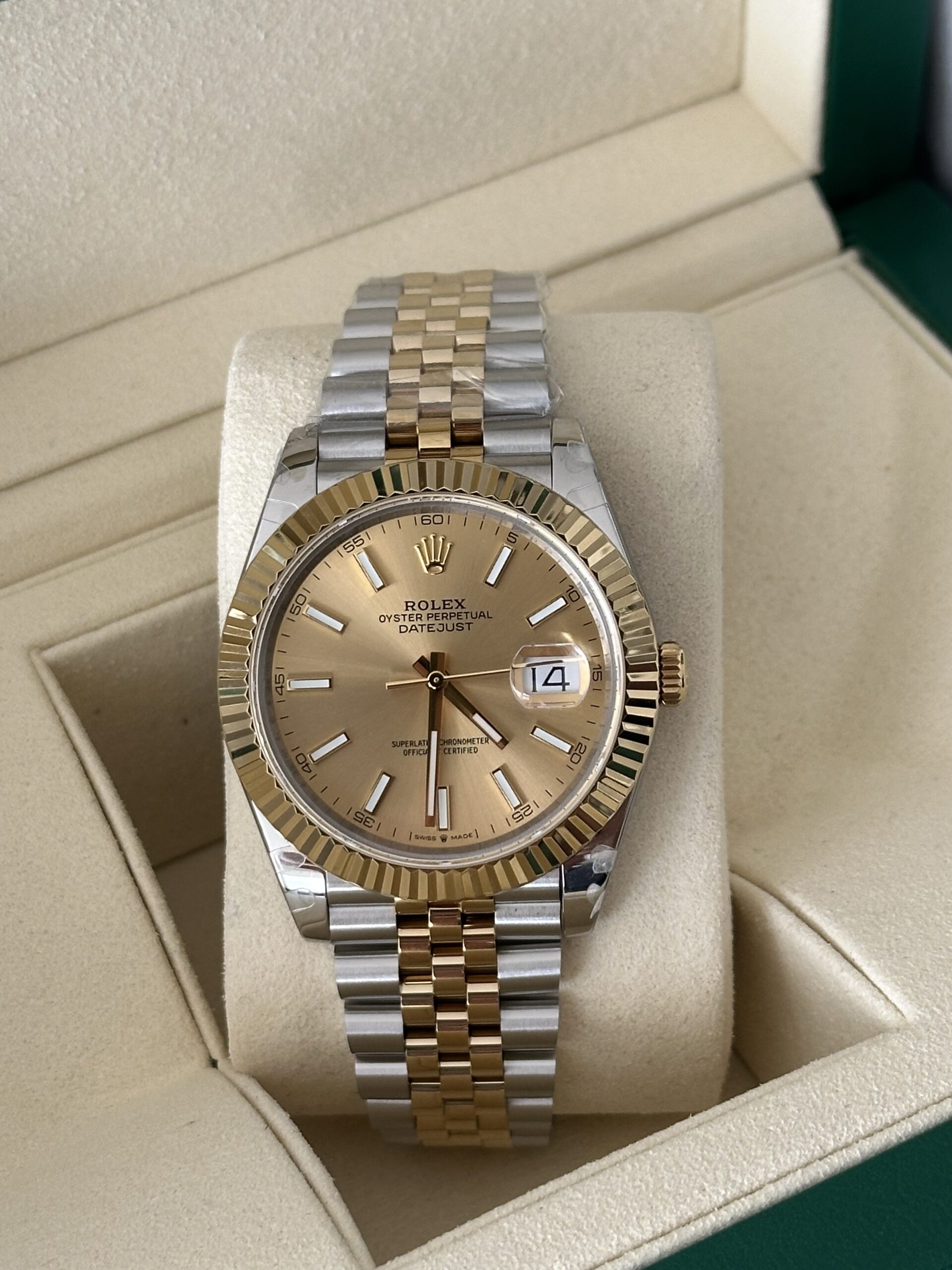Rolex Datejust 41" | Champagne Dial Bi-Color Gold (BP SWISS MADE) - Afbeelding 2