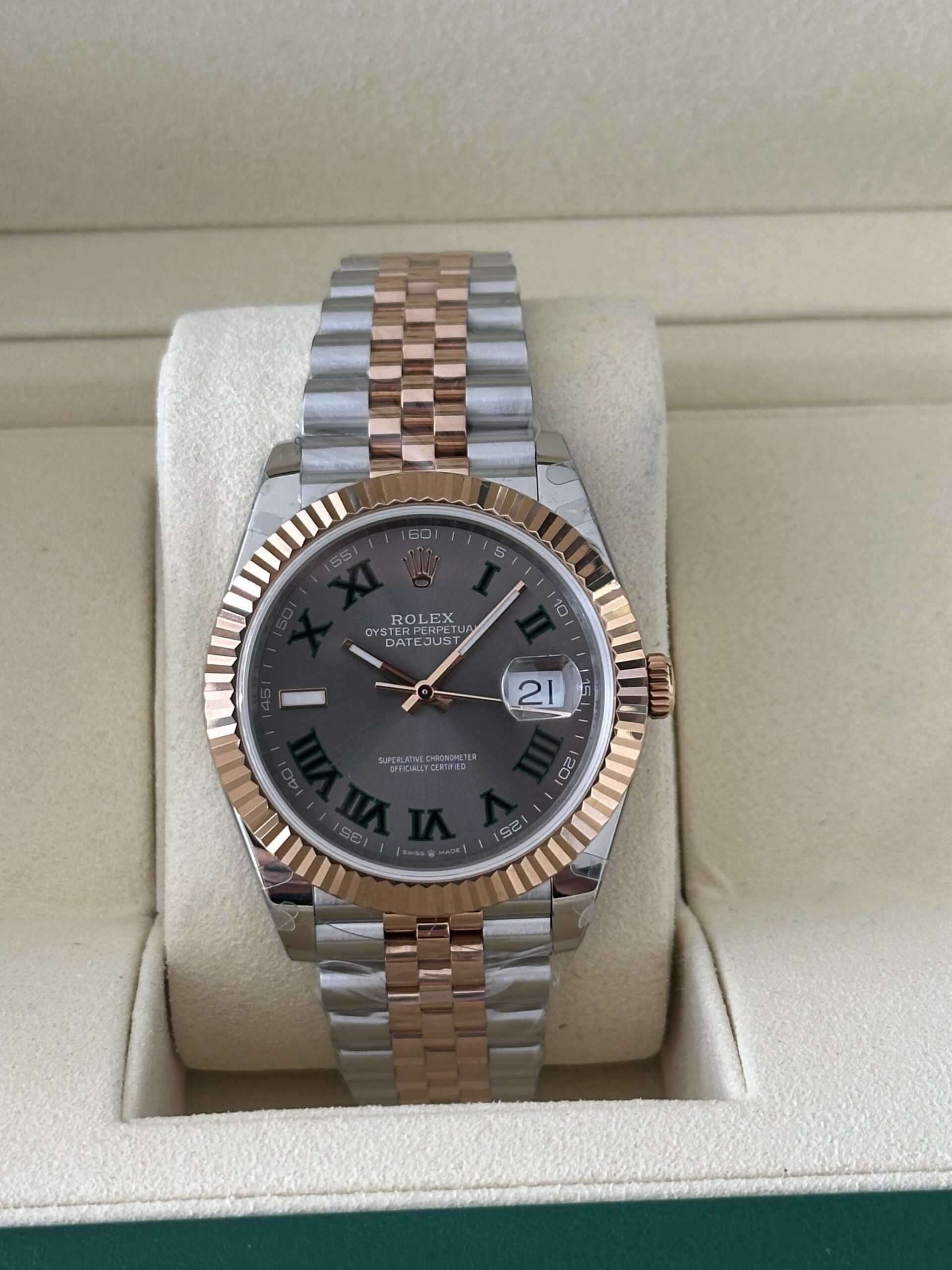 Rolex Datejust 41" | Wimbledon Bi-Color Rose Gold(BP SWISS MADE)
