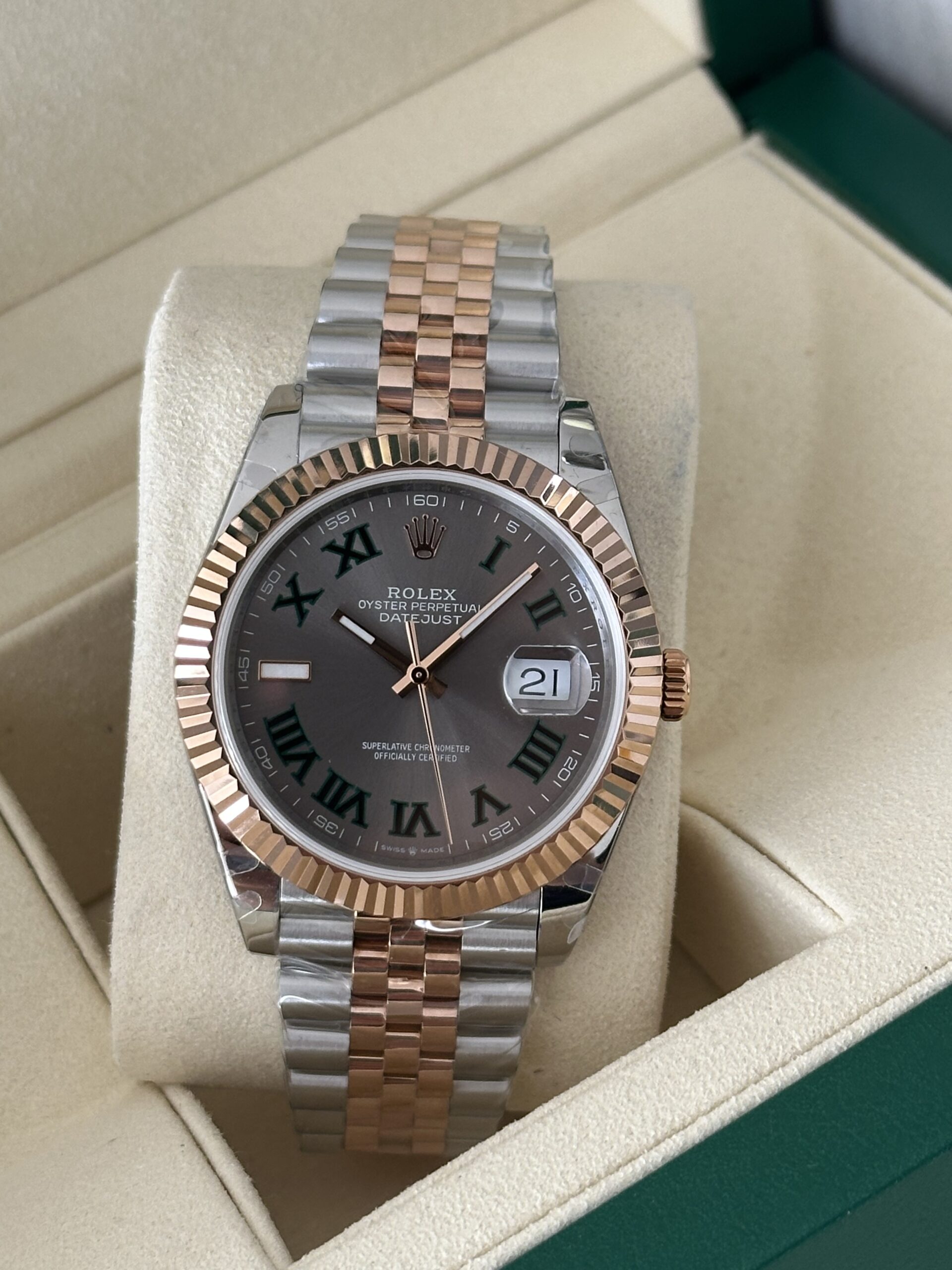 Rolex Datejust 41" | Wimbledon Bi-Color Rose Gold(BP SWISS MADE) - Afbeelding 2