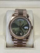 Rolex Day-Date 40" | Rose Gold Olive Green Dial (BP SWISS MADE)