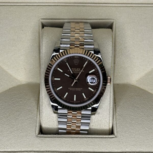 Rolex Datejust 41" | Chocolate Dial Bi-Color Rose Gold (BP SWISS MADE)
