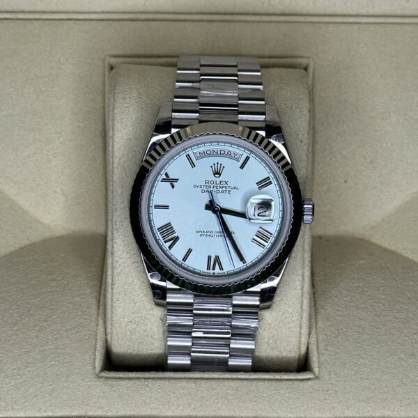Rolex Day-Date 40" | Ice Blue Roman Dial (BP SWISS MADE)