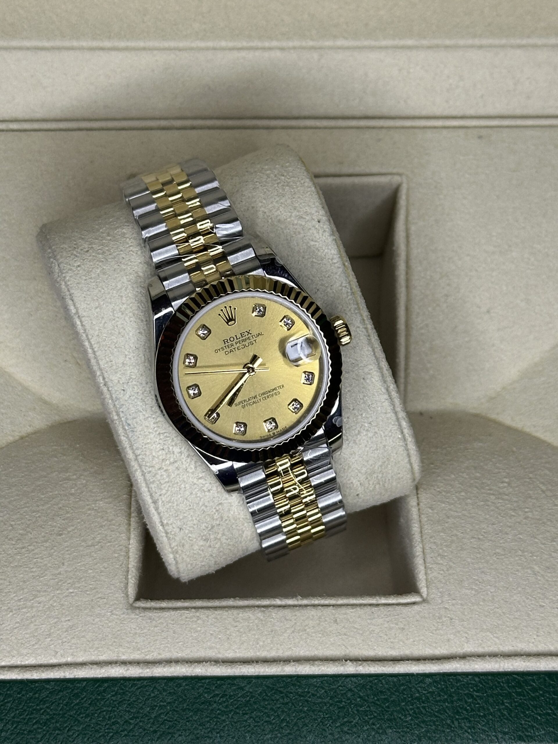 Rolex Lady-Datejust 31" | Champagne Diamond Dial (BP SWISS MADE) - Afbeelding 3