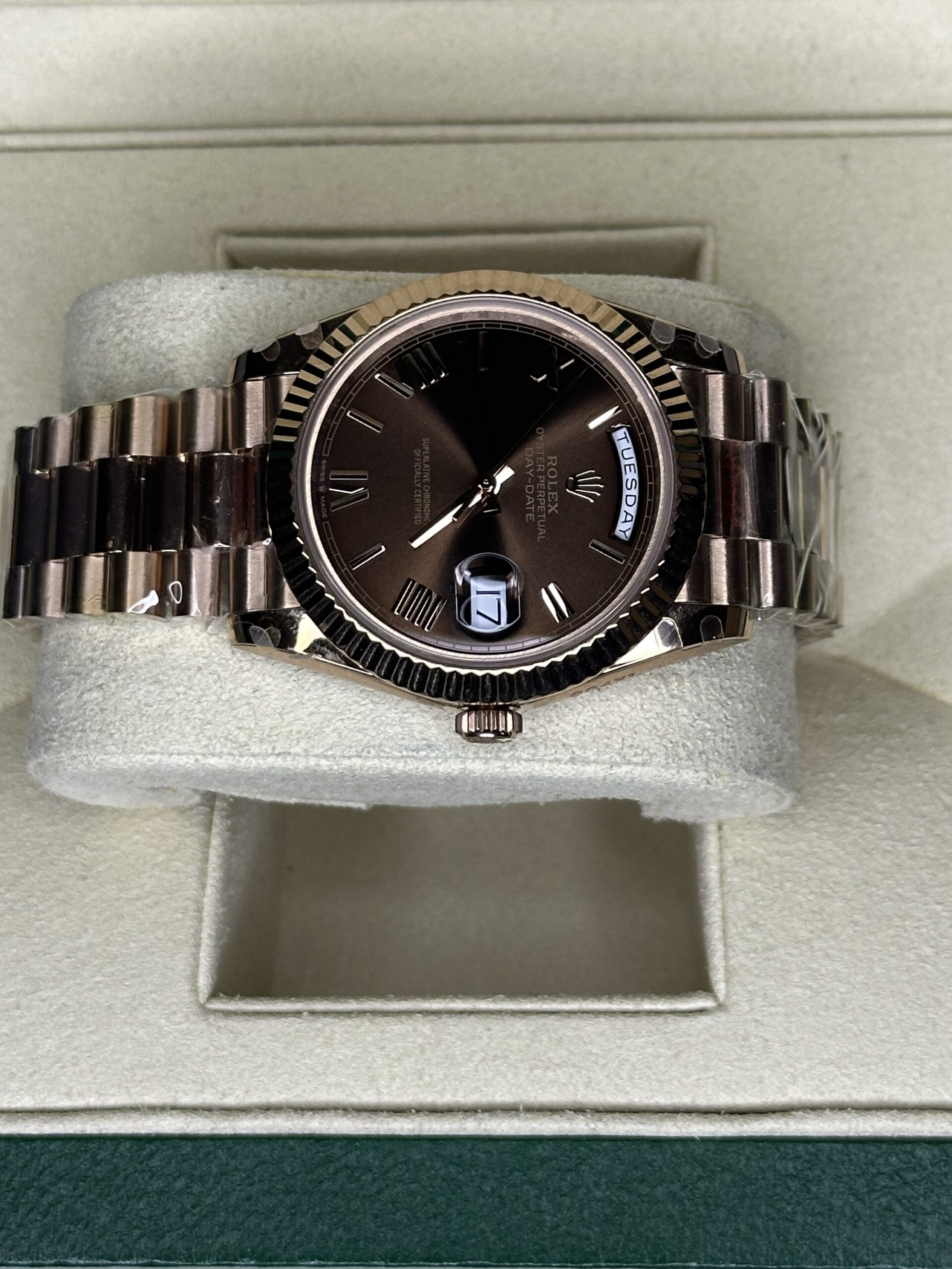 Rolex Day-Date 40" | Chocolate Roman Dial (Superclone) - Afbeelding 3