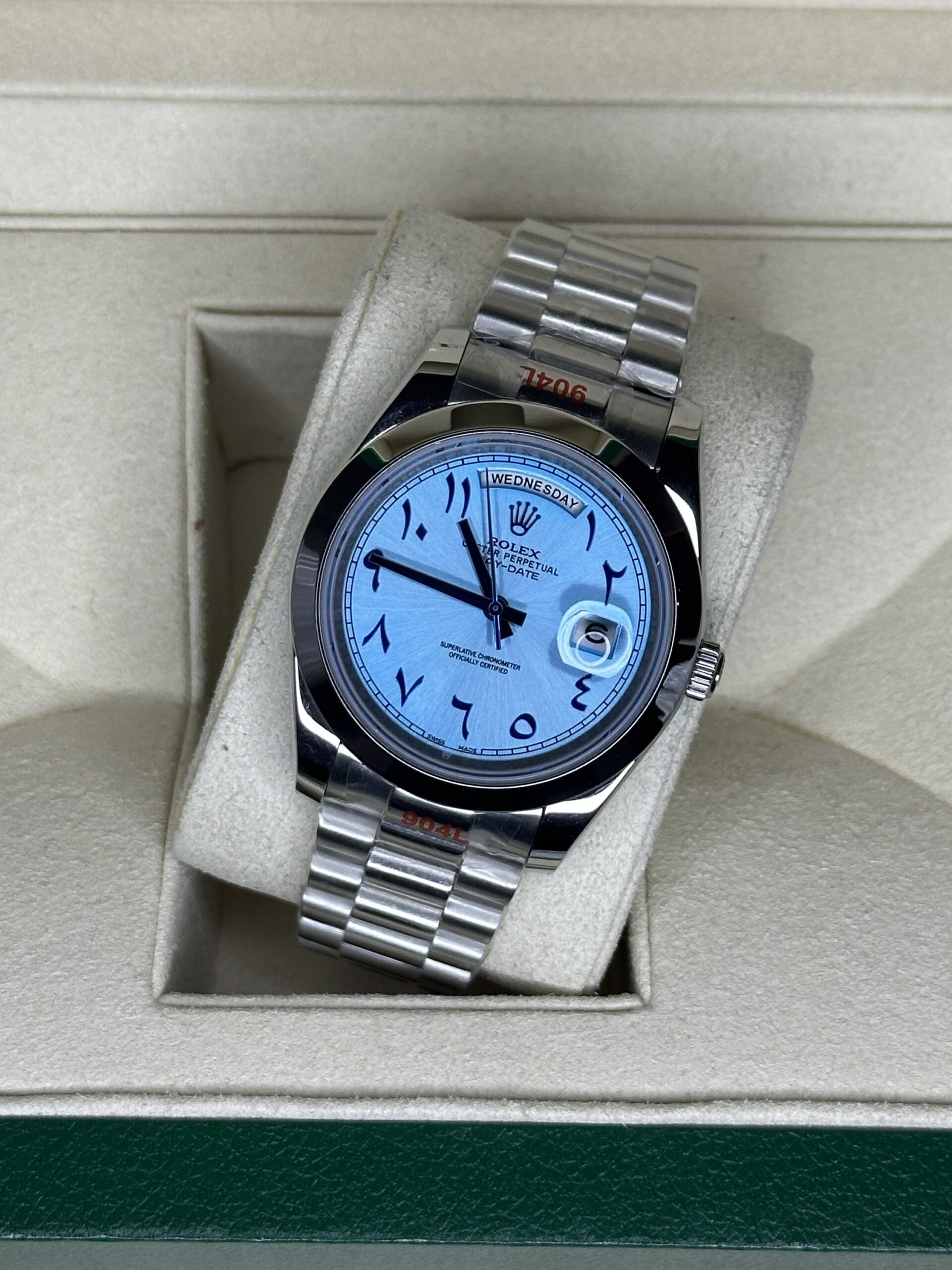 Rolex Day-Date 40'' | Arabic Ice Blue Dial (AAA+) - Afbeelding 2