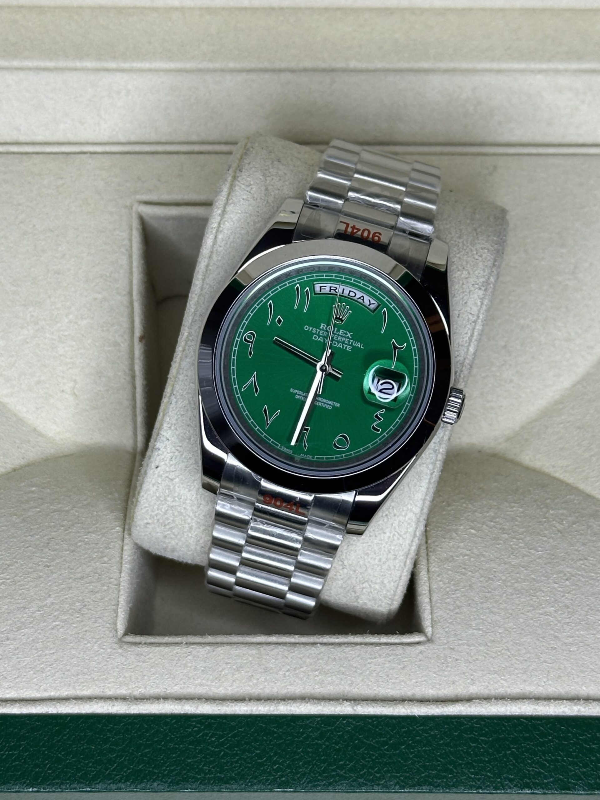 Rolex Day-Date 40'' | Arabic Olive Green Dial (AAA+) - Afbeelding 2