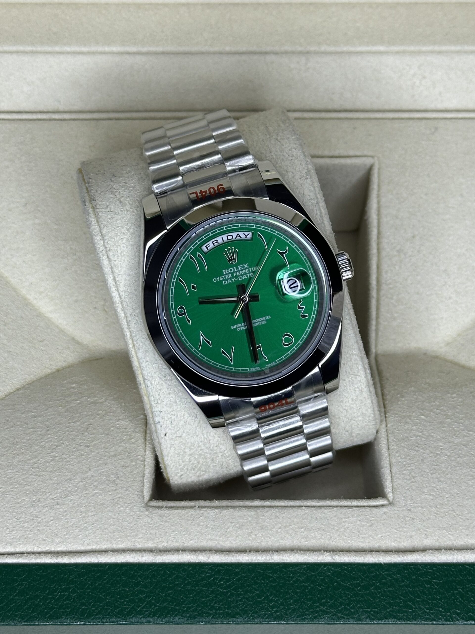 Rolex Day-Date 40'' | Arabic Olive Green Dial (AAA+) - Afbeelding 3