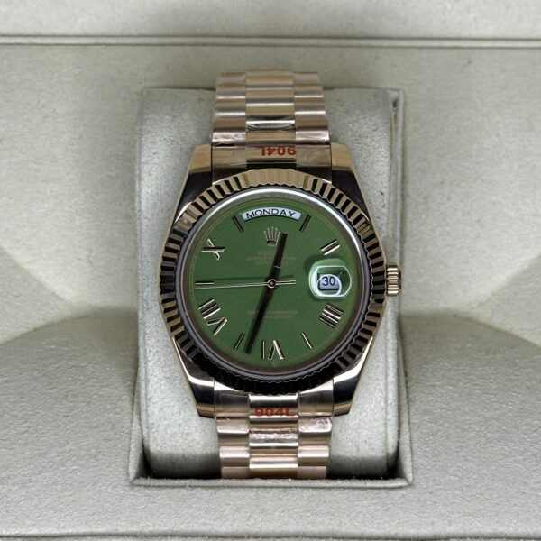 Rolex Day-Date 40'' | Olive Green Dial Rose Gold (AAA+)