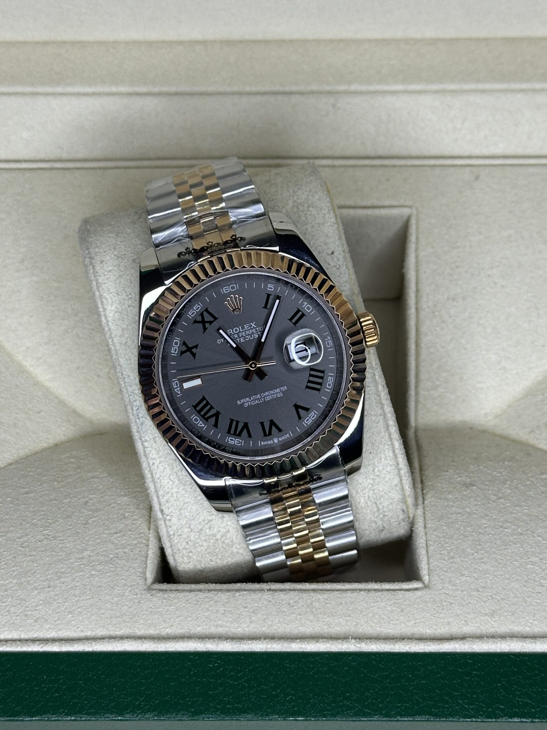 Rolex Datejust 41" | Wimbledon Bi-Color Rose Gold (AAA+) - Afbeelding 3