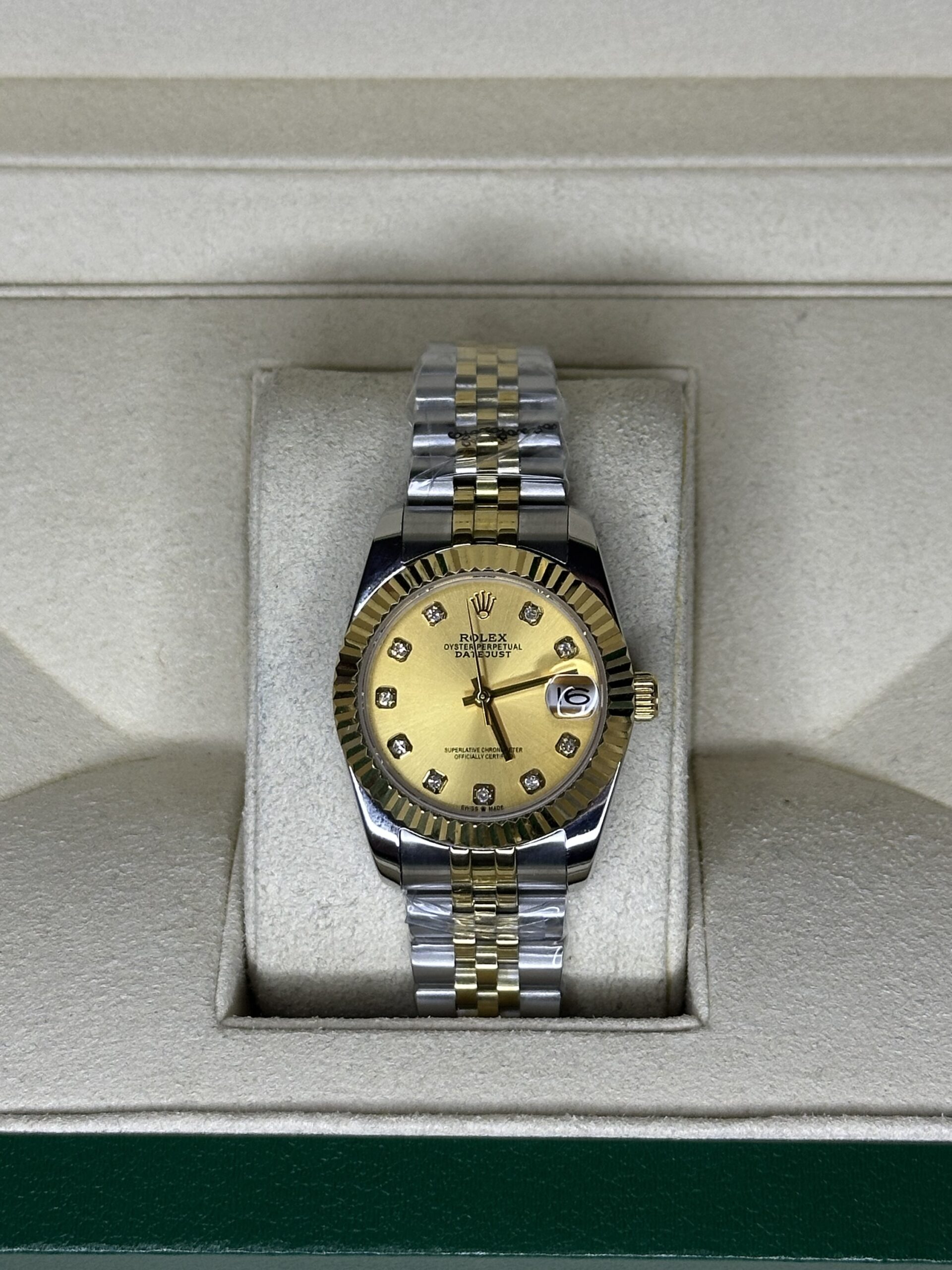 Rolex Lady-Datejust 31'' | Champagne Diamond Dial Bi-Color Gold (AAA+)