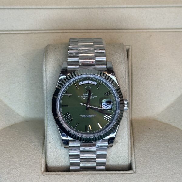 Rolex Day-Date 40" | Olive Green Roman Dial (BP SWISS MADE)