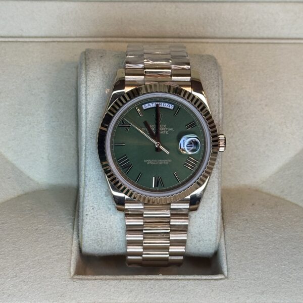 Rolex Day-Date 40" | Rose Gold Olive Green Dial (BP SWISS MADE)