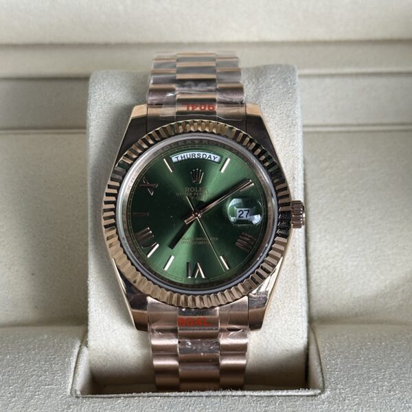 Rolex Day-Date 40'' | Olive Green Dial Rose Gold (AAA+)
