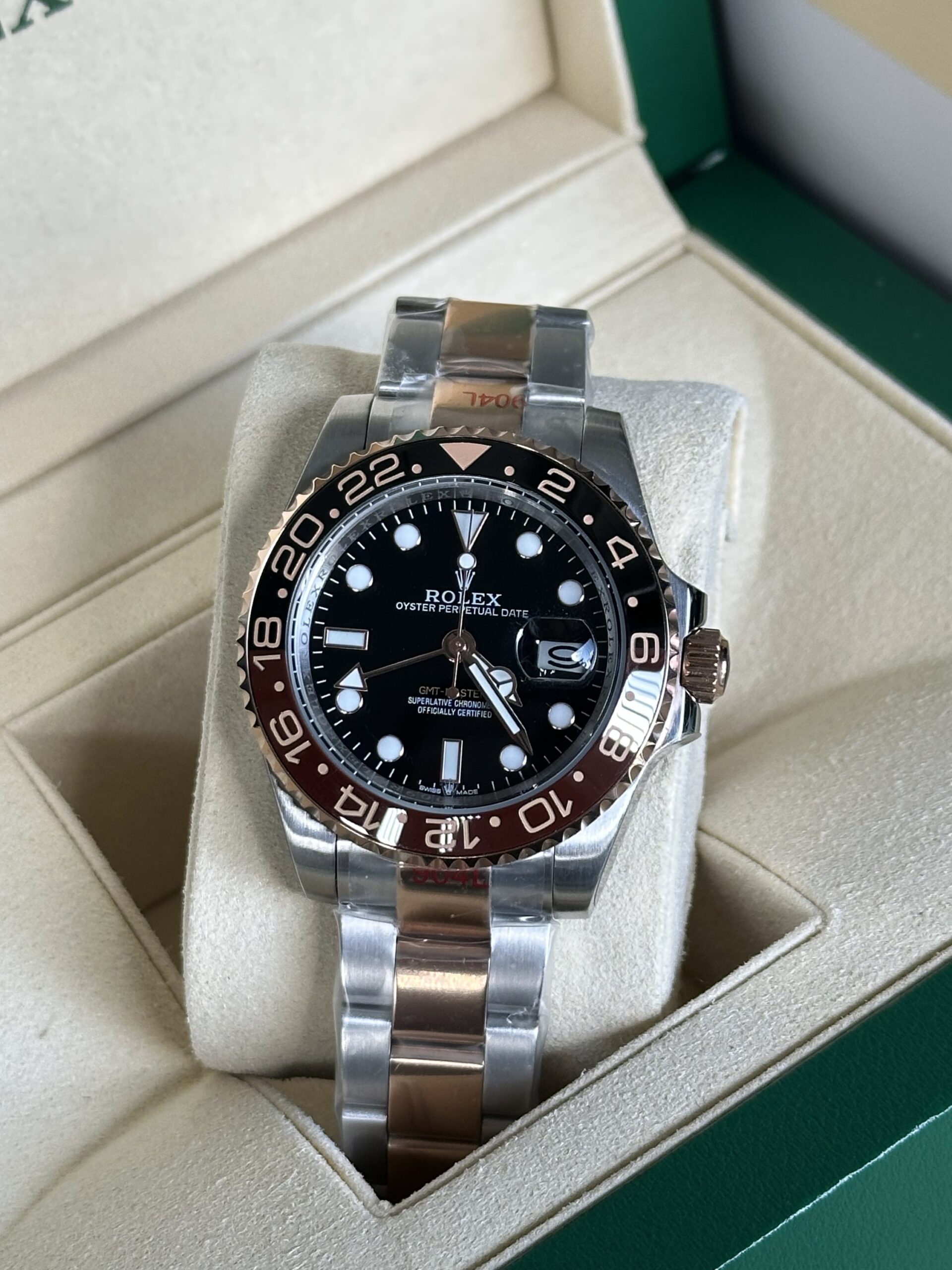 Rolex GMT-MASTER II 40'' | Rootbeer Bi-Color Rose Goud (AAA+) - Afbeelding 2