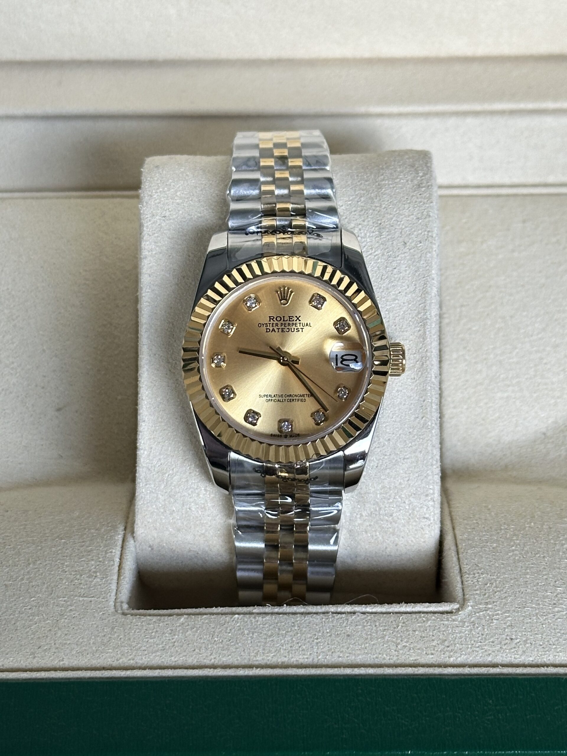 Rolex Lady-Datejust 31'' | Champagne Diamond Dial Bi-Color Gold (AAA+)