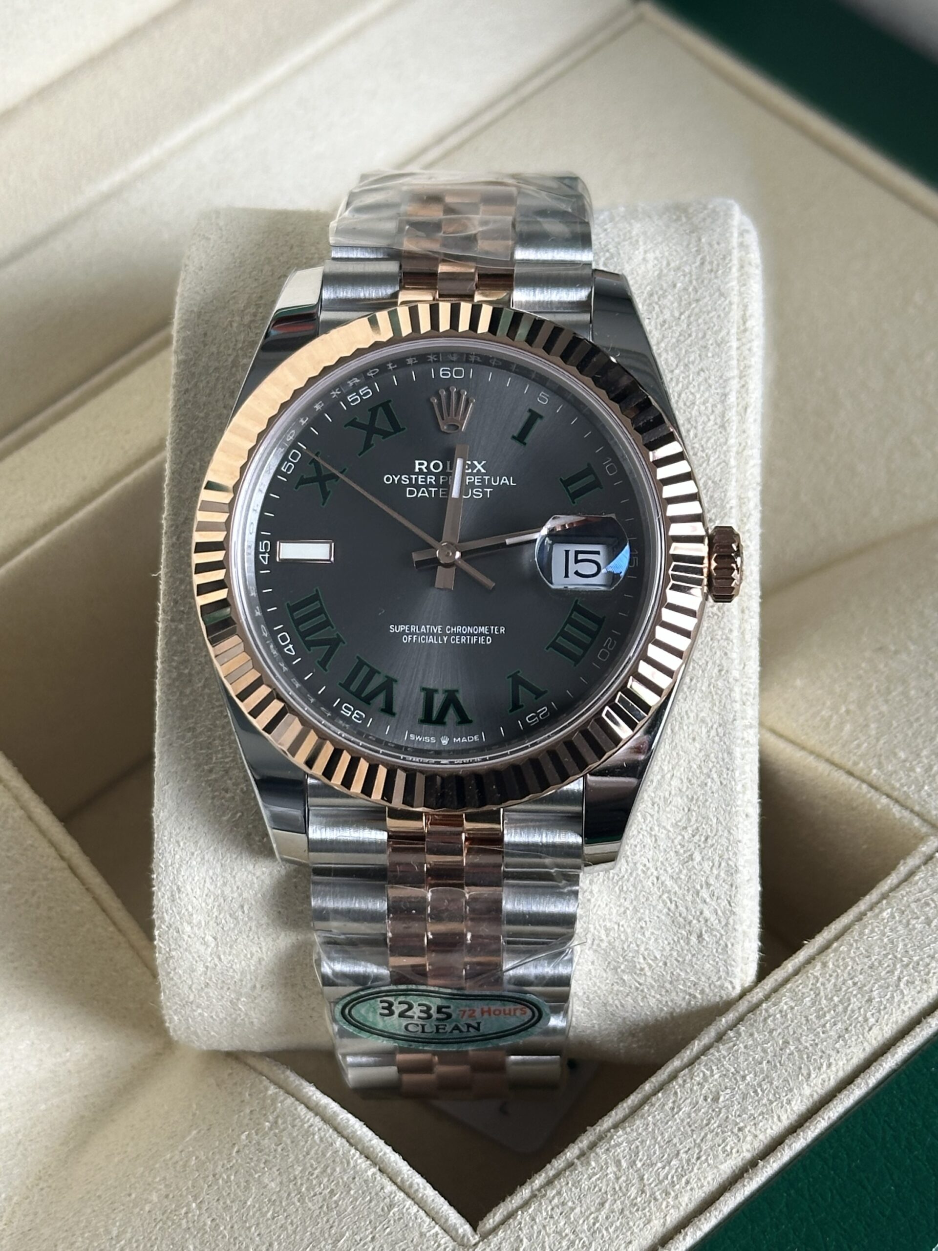 Rolex Datejust 41" | Wimbledon Bi-Color Rose Gold (SUPERCLONE) - Afbeelding 2