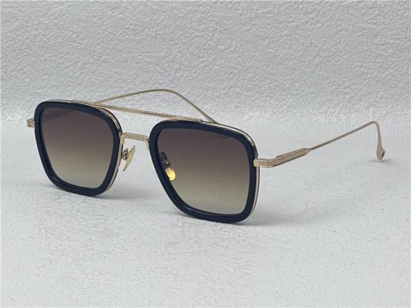 Dita Flight 006 | Black/Gold Brown Glasses