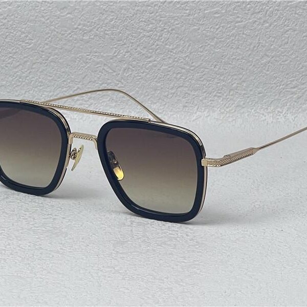 Dita Flight 006 | Black/Gold Brown Glasses