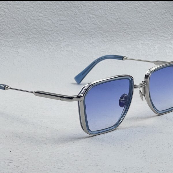 John Dalia Bril | Zilver / Blauw