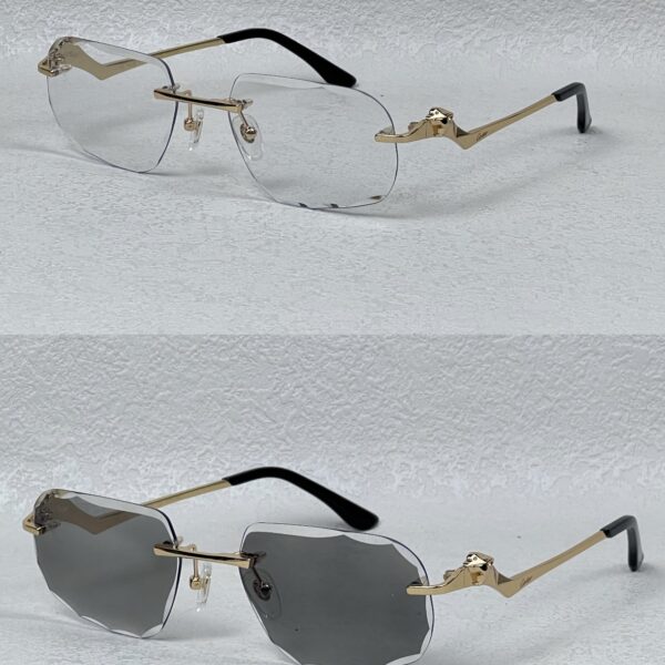 Cartier Bril | Zwart/ Goud Color Change ‘Tiger’