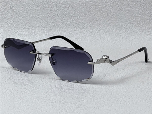 Cartier Bril | Donkerblauw/ Zilver ‘Tiger’