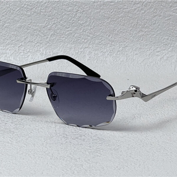 Cartier Bril | Donkerblauw/ Zilver ‘Tiger’