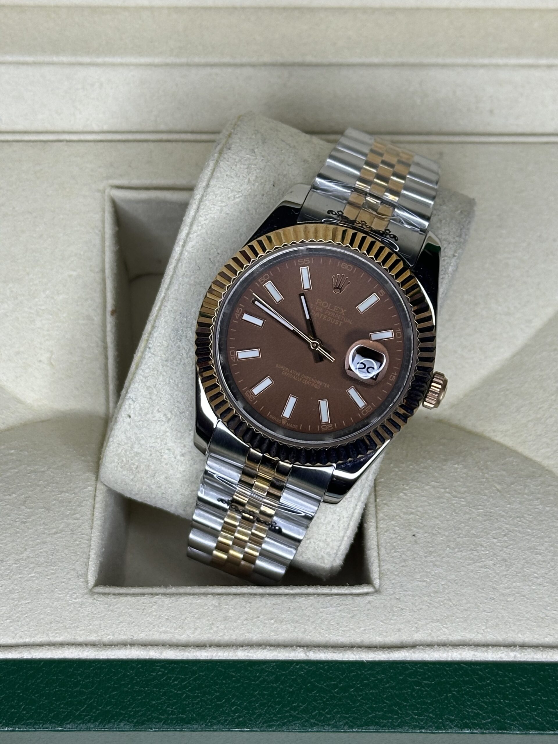 Rolex Datejust 41'' | Chocolate dial bi-color Rose Gold (AAA+) - Afbeelding 2