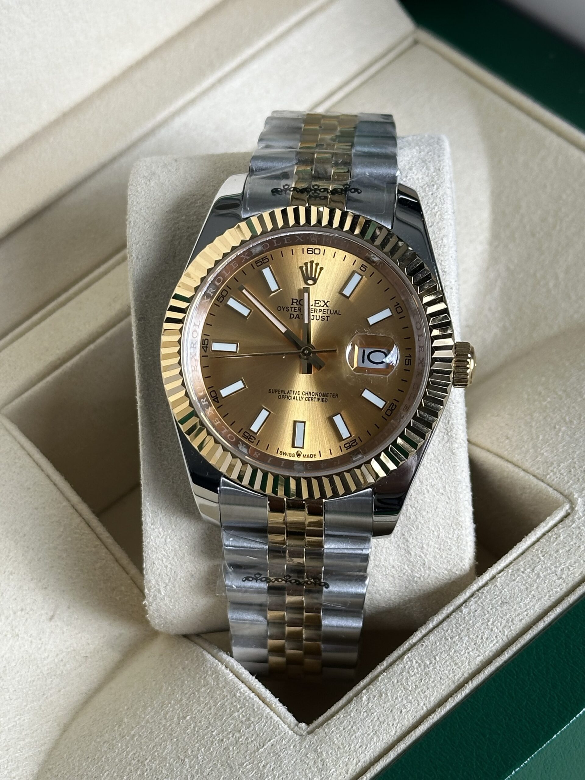 Rolex Datejust 41'' | Champagne dial bi-color Gold (AAA+) - Afbeelding 2