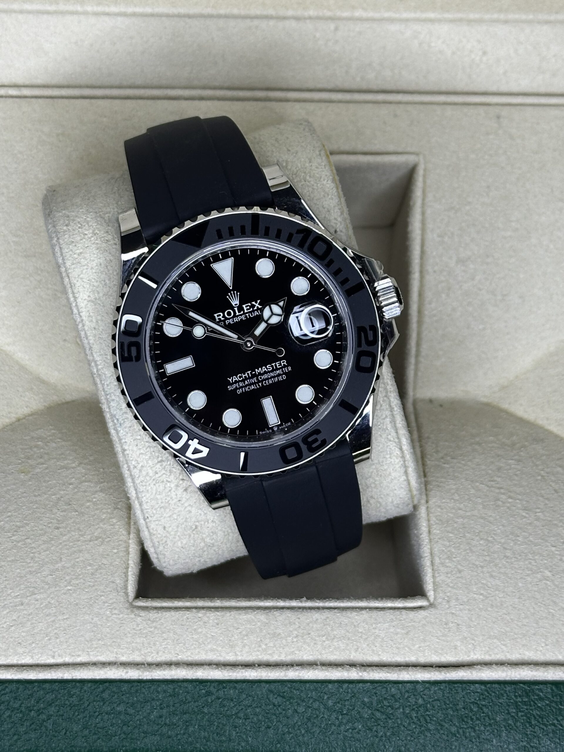 Rolex Yacht-Master 42" | White Gold Oysterflex (SUPERCLONE) - Afbeelding 4