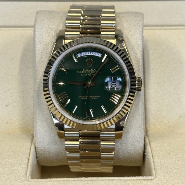Rolex Day-Date 40" | Yellow Gold Green Dial (BP SWISS MADE)