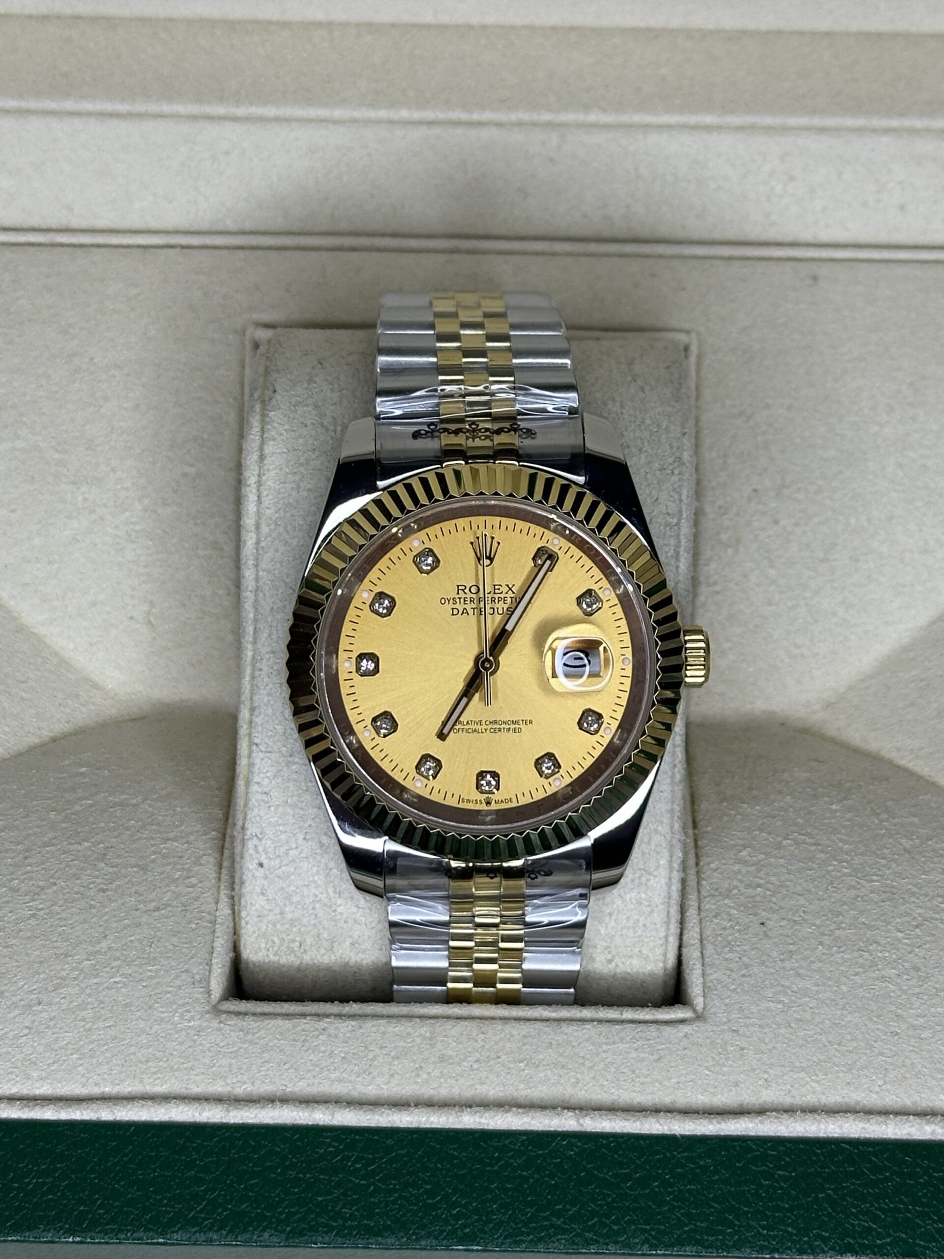 Rolex Datejust 41" | Champagne Diamond Dial Bi-Color Gold (AAA+)