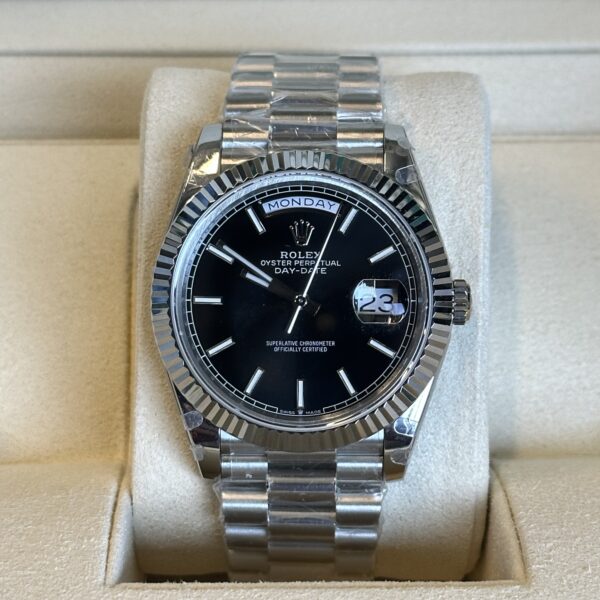 Rolex Day-Date 40" | White Gold Black Dial (BP SWISS MADE)