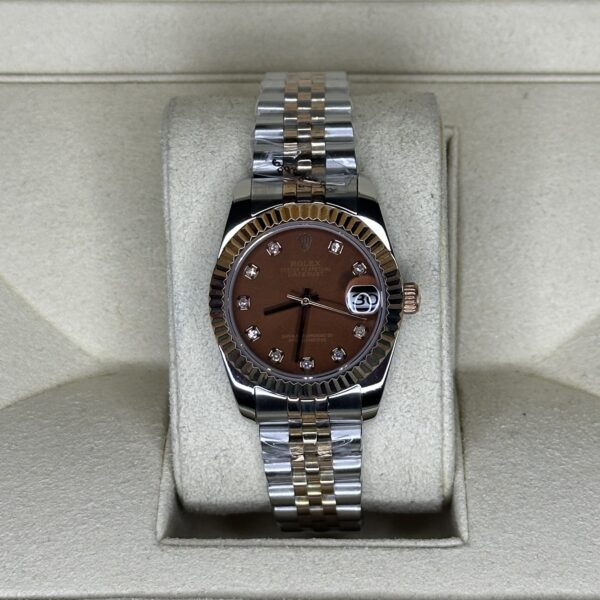 Rolex Lady-Datejust 31'' | Chocolate Diamond Dial Bi-Color Rose Gold (AAA+)
