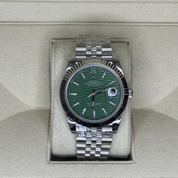(Fabrieksfout) Rolex Datejust 41" | Mintgreen Motif Dial (BP SWISS MADE)