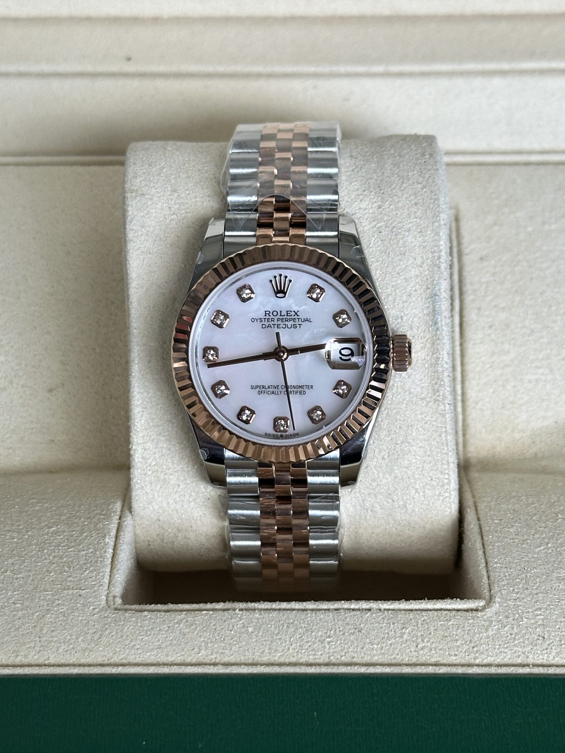 Rolex Lady-Datejust 31" | Meteorite Diamond Dial Bi-Color Rose Gold (BP SWISS MADE)