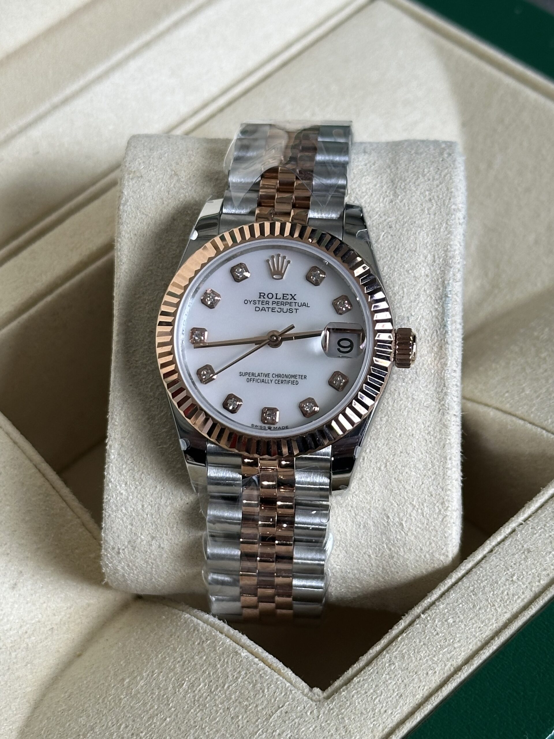 Rolex Lady-Datejust 31" | Meteorite Diamond Dial Bi-Color Rose Gold (BP SWISS MADE) - Afbeelding 2