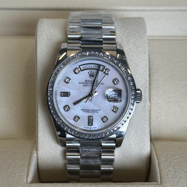 Rolex Day-Date 36" | Platina Meteorite Diamond Dial (BP SWISS MADE)